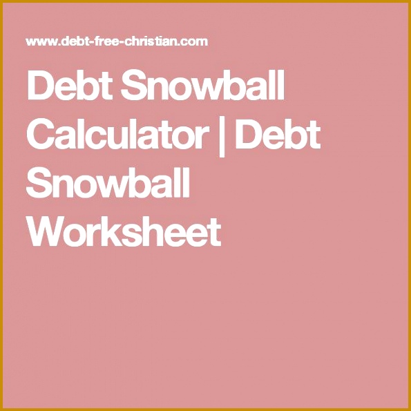 Debt Snowball Calculator 595595