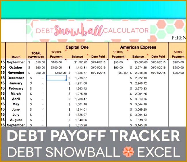Debt Payoff Spreadsheet Debt Snowball Excel by PerennialPlanner 565651