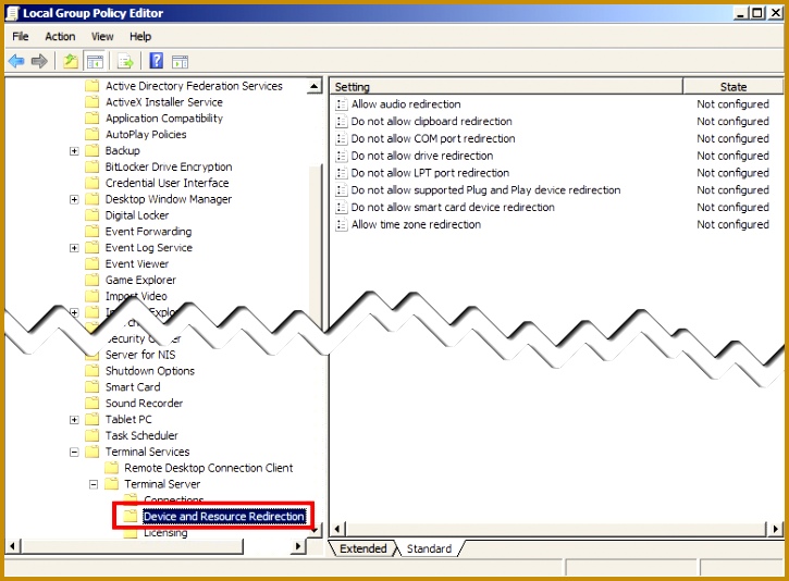 Expand Local puter Policy puter Configuration Administrative Templates Windows ponents Terminal Services Terminal Server 534725