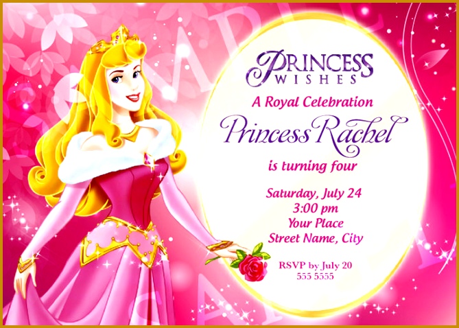 aurora princess birthday invitation template Invitation templates 478669