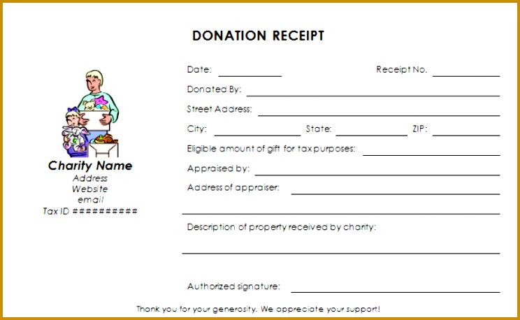 donation invoice template free 744458