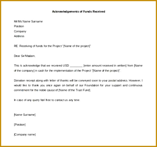 Acknowledgement Receipt Sample Env Resume Cloud 511544