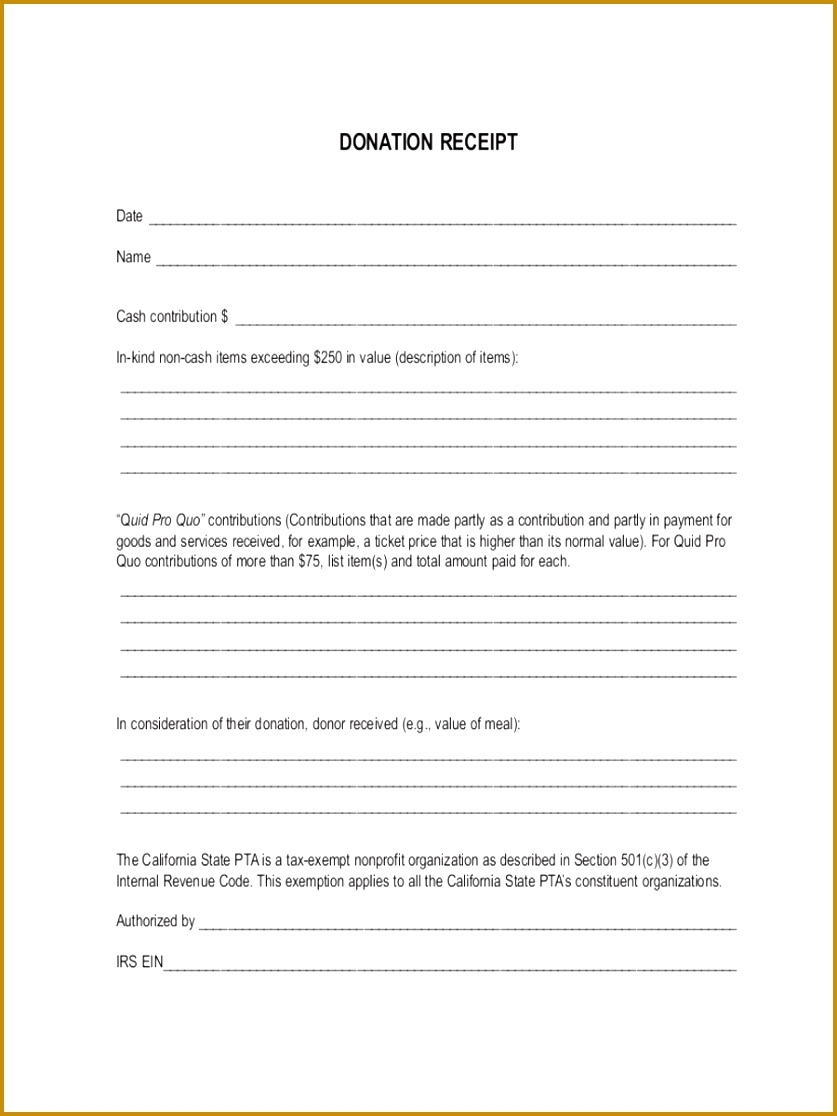 Printable Donation Receipt 1116837