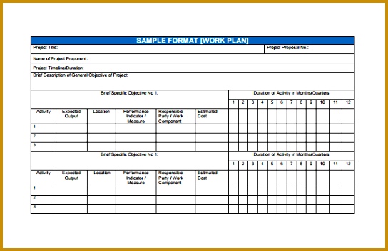 Project Work and Financial Plan Free PDF Template 353544