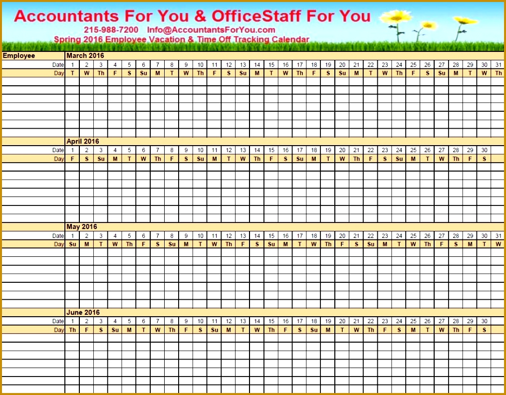 employee vacation schedule template employee vacation tracking calendar template excel 7921014