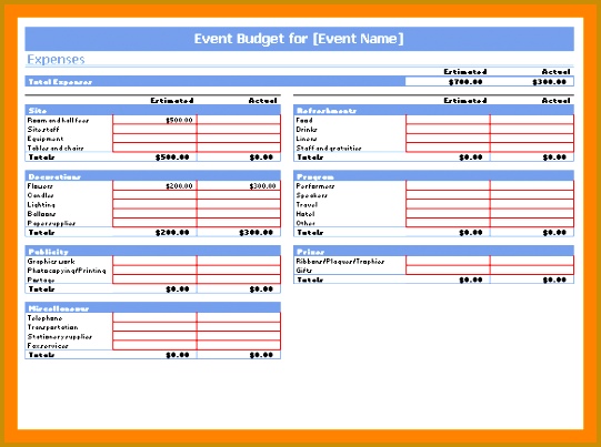 event planning bud sheet event bud template u9iodr5i 403541