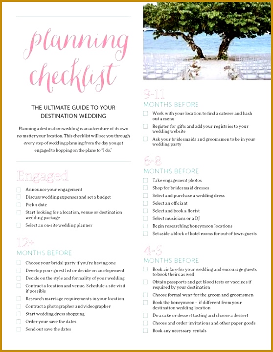 Destination wedding planning checklist 719558