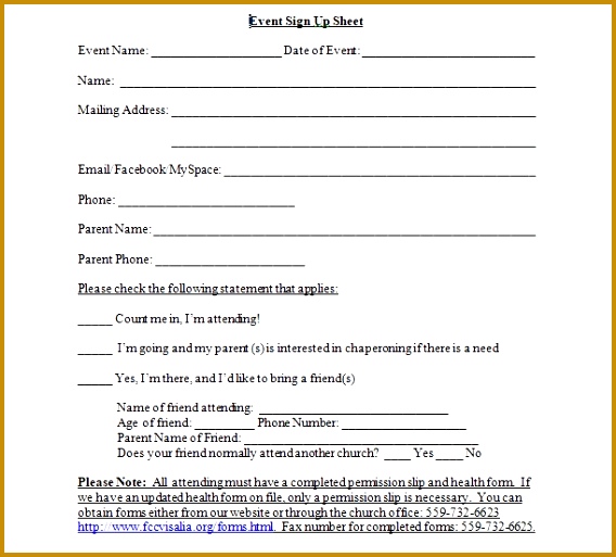 Event Sign Up Sheet Template Word 568513