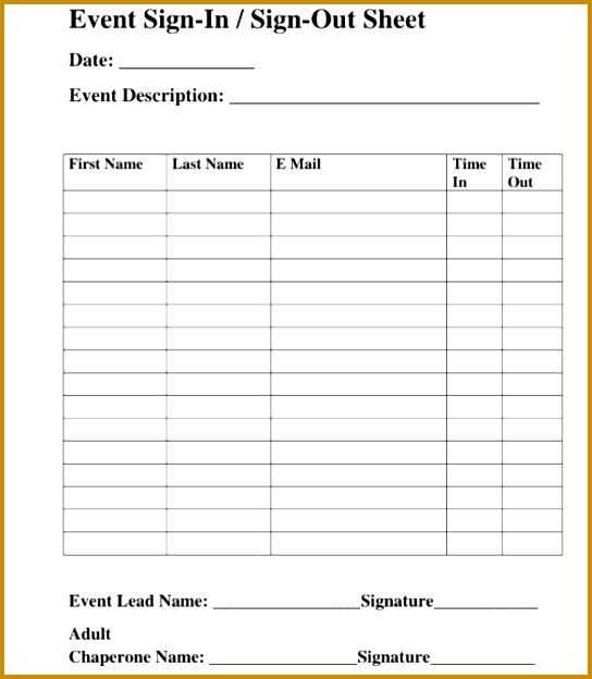 Free Download Event Signup Sheet 624544