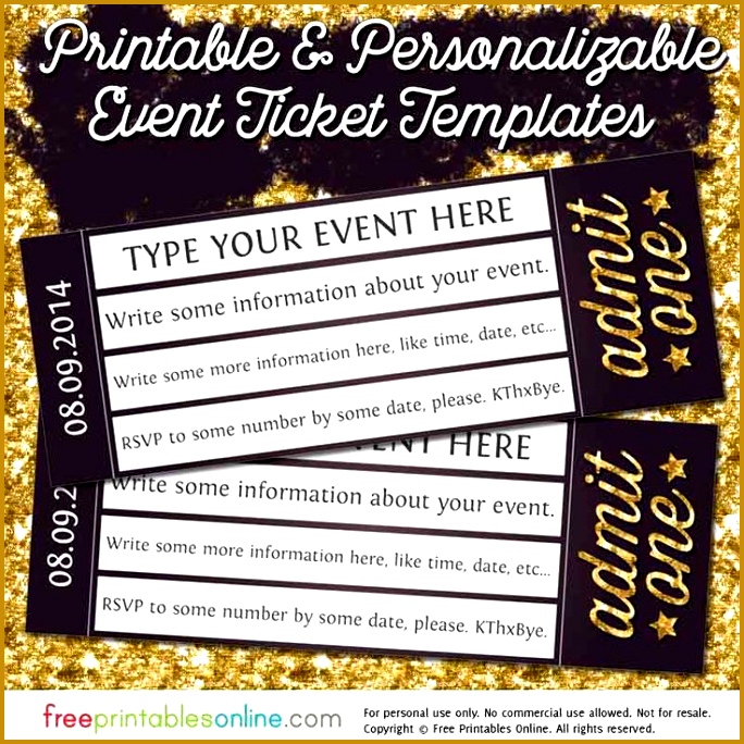 ticket template free 684684