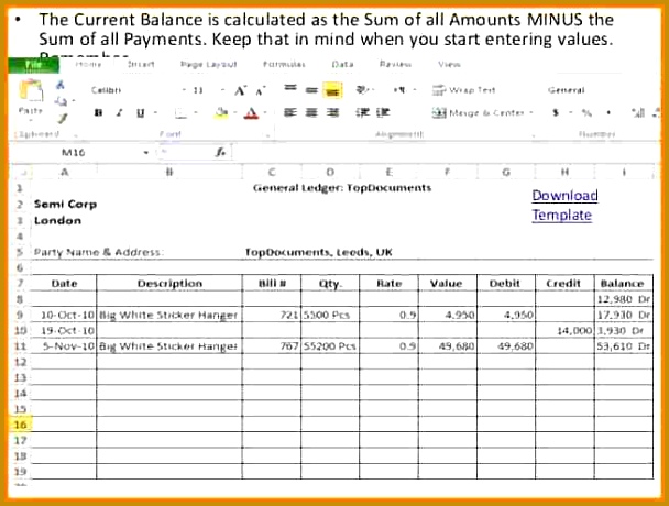financial ledger excel 460608