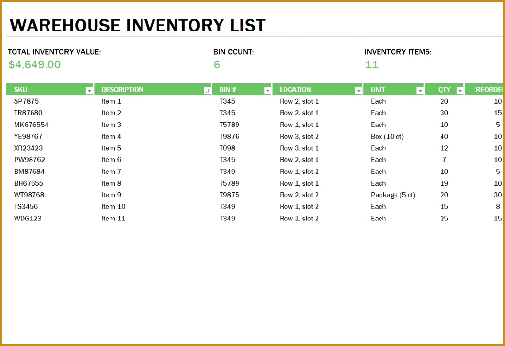 Warehouse Inventory 7141042