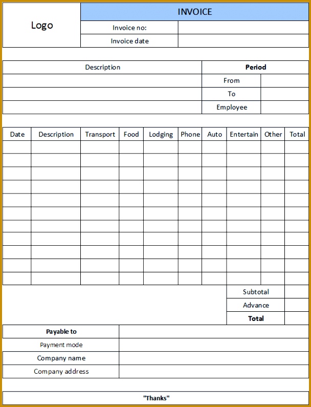 expense report template 795608