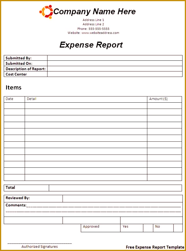 personal monthly expense report template 644868