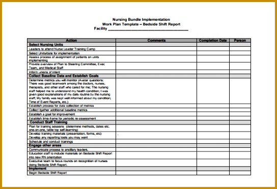 Nursing Shift Report Work ScheduleTemplate Free Download 372544