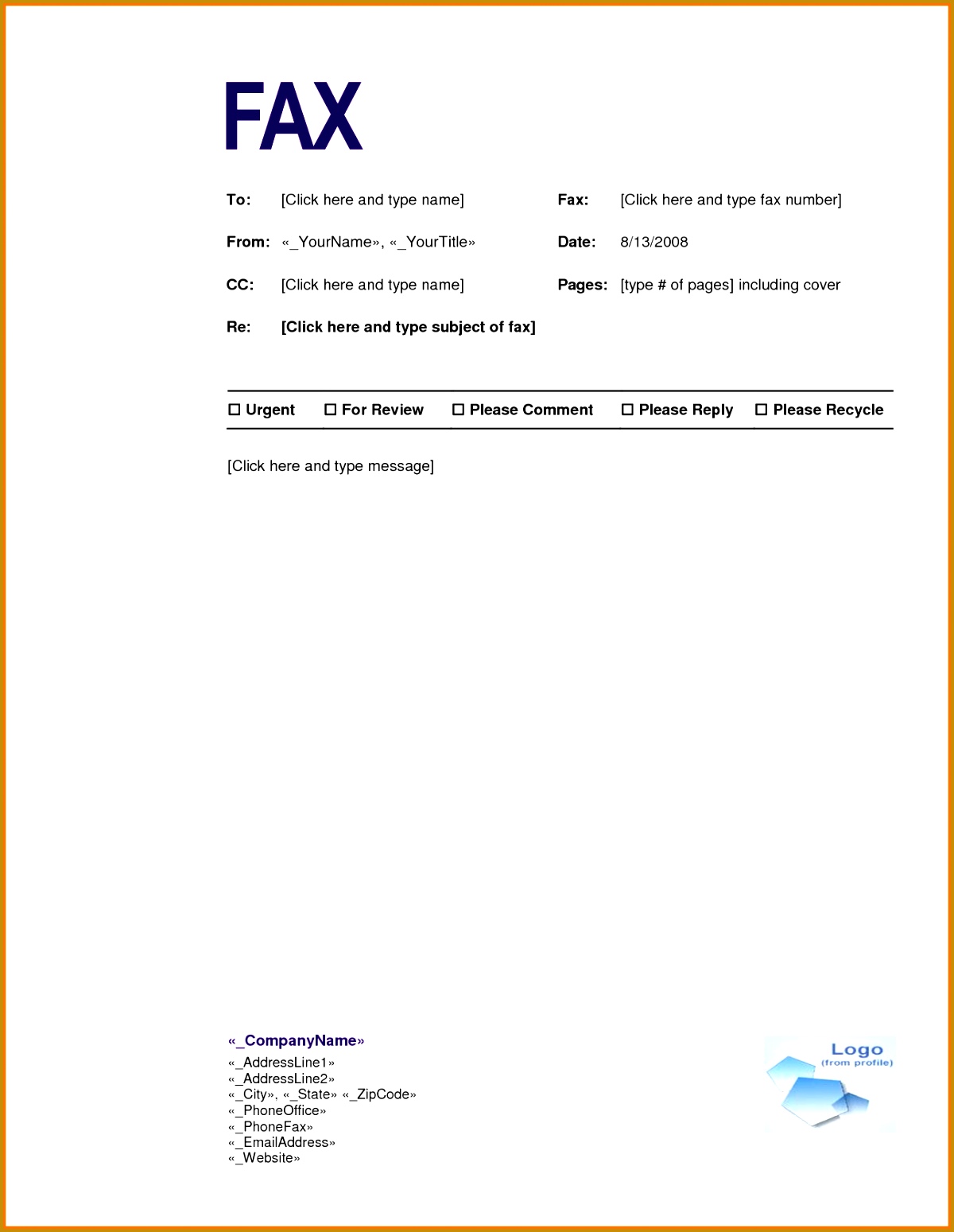 8 fax cover sheet in word 15491200