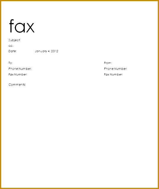 informal fax cover sheet 639538
