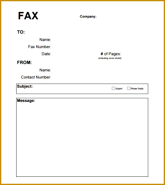 basic fax cover sheet 604539