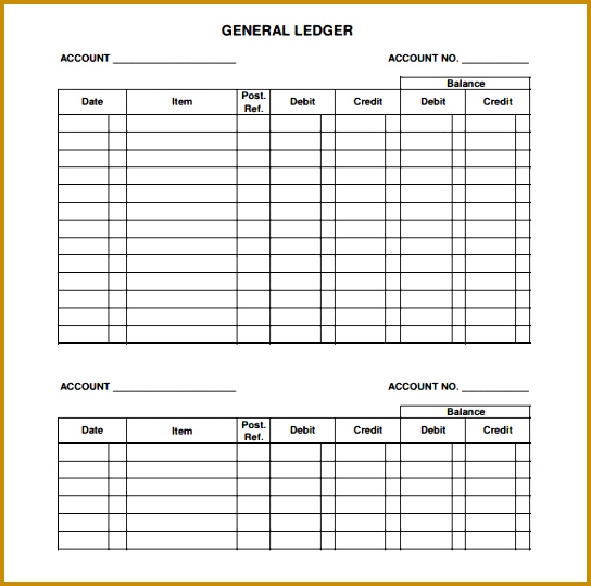 General Ledger Template 539544