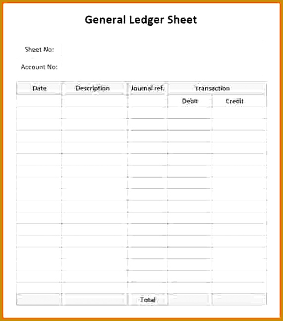 general ledger sheets ledger template ledger paper template excel free 647571