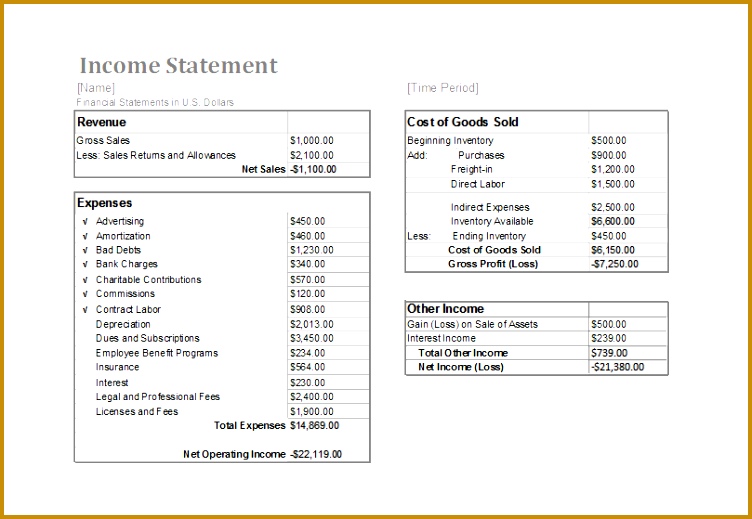 in e statement template 519752