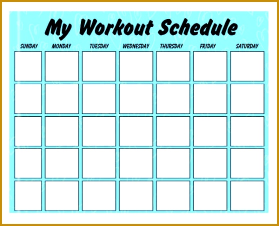 my work out schedule 558451