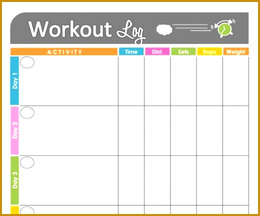 Printable Exercise Log Workout Free Printable Workout Log Template Food and Exercise Tracker Printable Free Printable Weight Loss Tracker Chart 530441