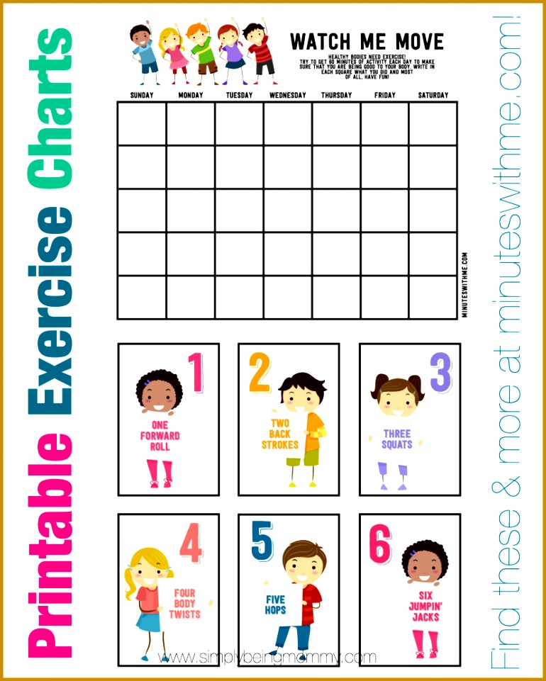 Fitness for Kids and how these printable exercise charts can help 961770
