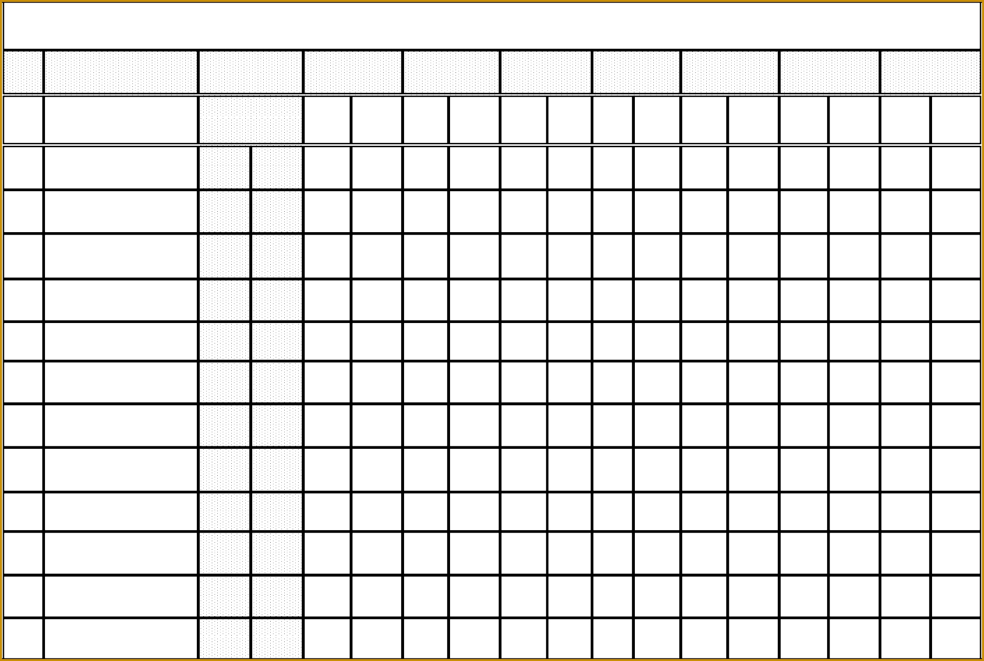 Blank Workout Chart Template Free Download 13241970
