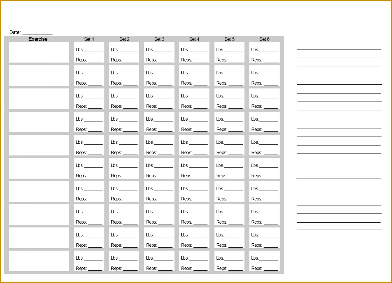 7 best images of basic workout logs printable printable exercise 9431303