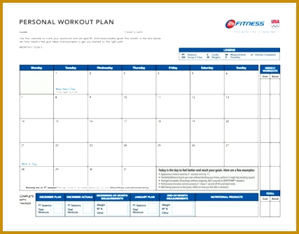 Monthly Workout Plan 334427