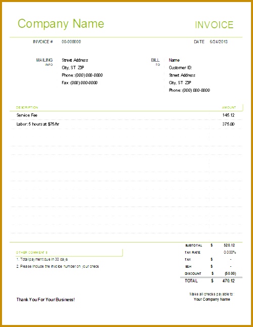 simple invoice 646500
