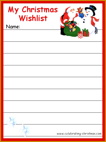 Printable Christmas List Template Printable Template 2017 pertaining to Christmas Gift List Template 2017 9095 558418