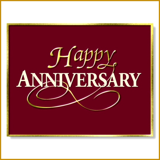 burgundy and gold happy anniversary cards 558558