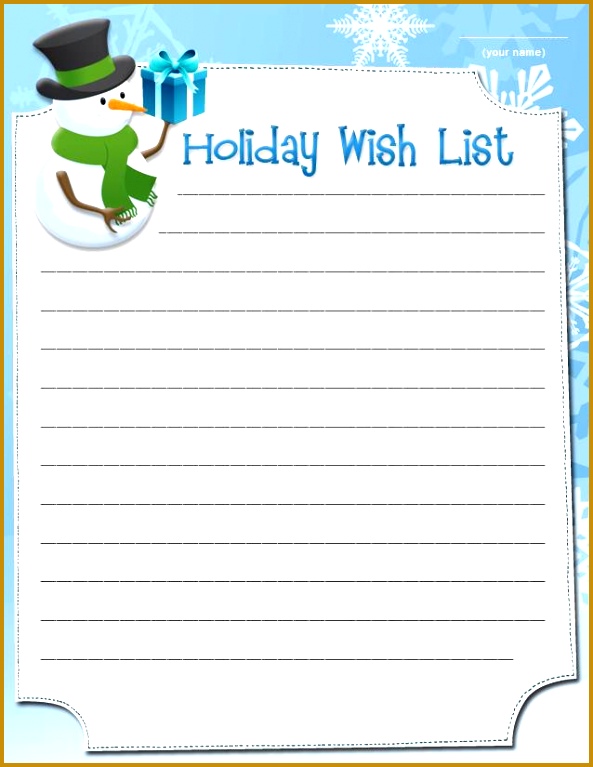 Printable Holiday wish lists Holiday wish list 1 767593