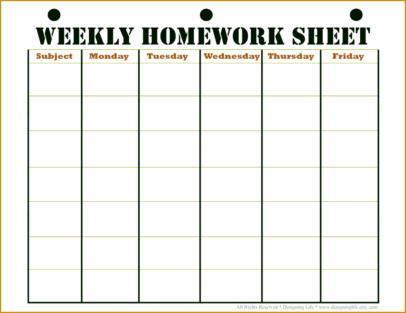 homework planner schedule and weekly 10771395
