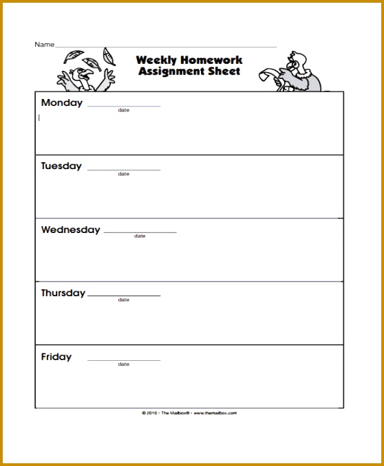 weekly sheet template 678558