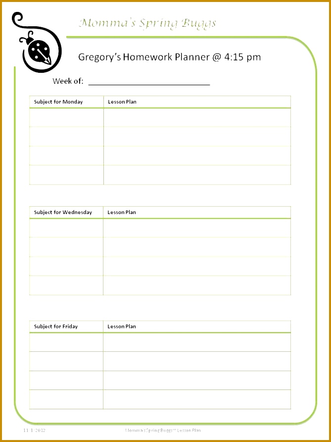 homework to do list template 892669