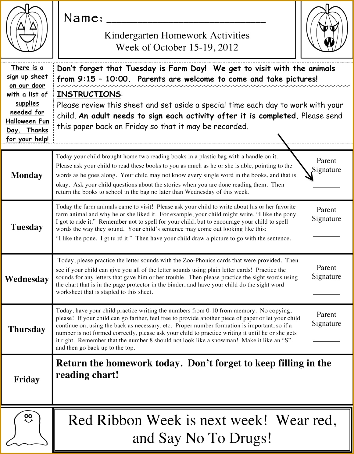 homework calendar template first grade 14881161