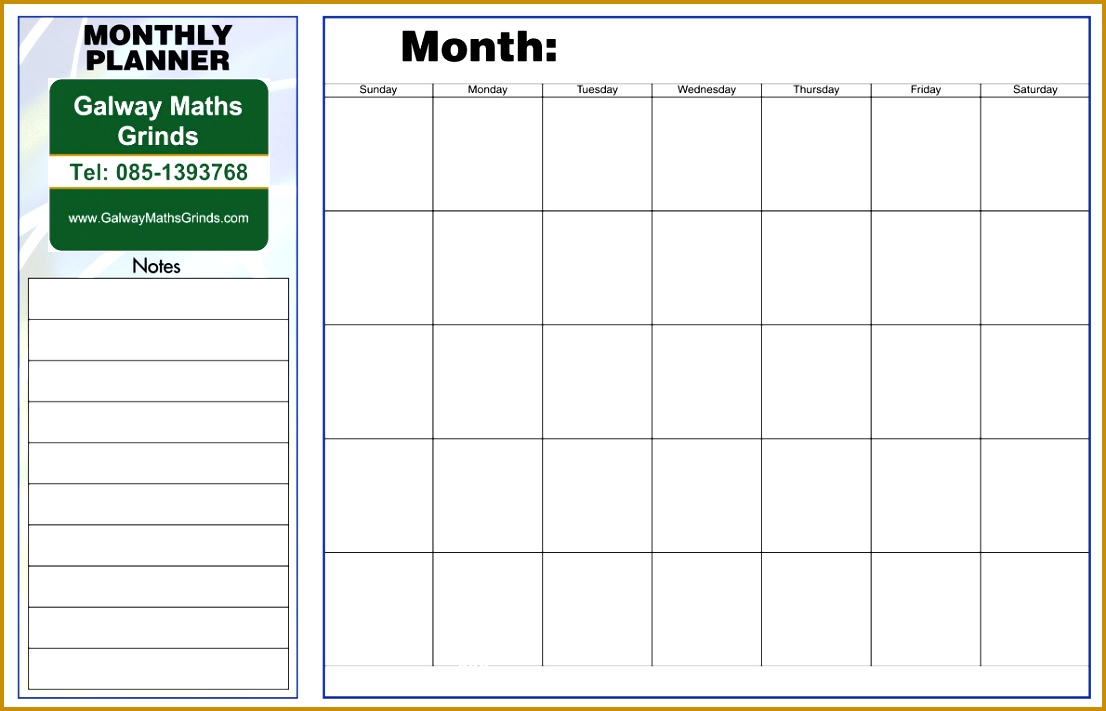Monthly planner template 7111106