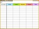 7 Household Work Schedule Template