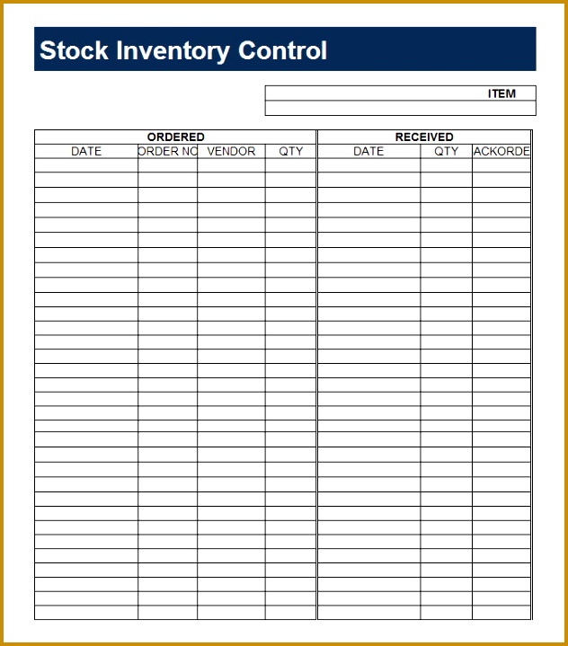 15 Stock Inventory Control Template Free Excel PDF Documents cur2k Blank Stock Inventory Control Template Free Download 632719