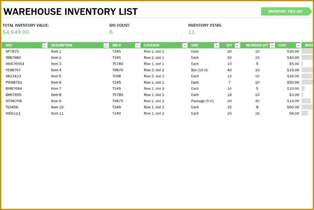 Inventory Templates ilcne Warehouse Inventory Control 1038693