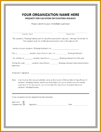 leave request form template 4 501386