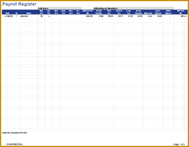 Payroll Template 513657