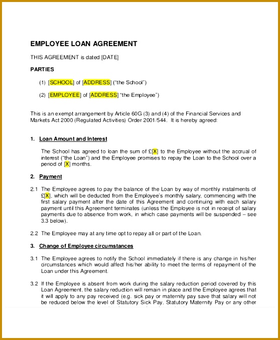 loan agreements templates 678558