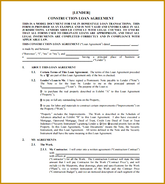 loan agreement template 604544