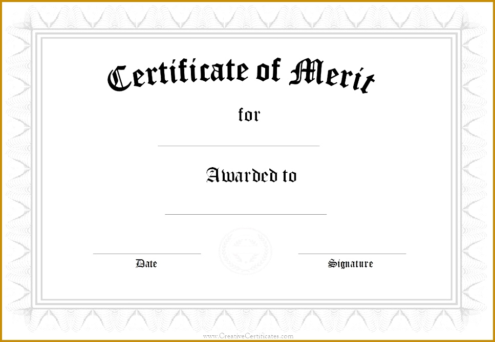 certificate of merit 669967