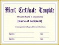 6 Merit Certificate Template