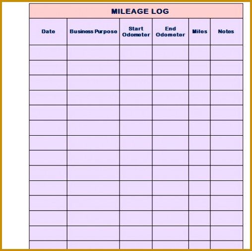 30 Printable Mileage Log Templates Free Template Lab uMoah Printable Mileage Log Template 01 505508